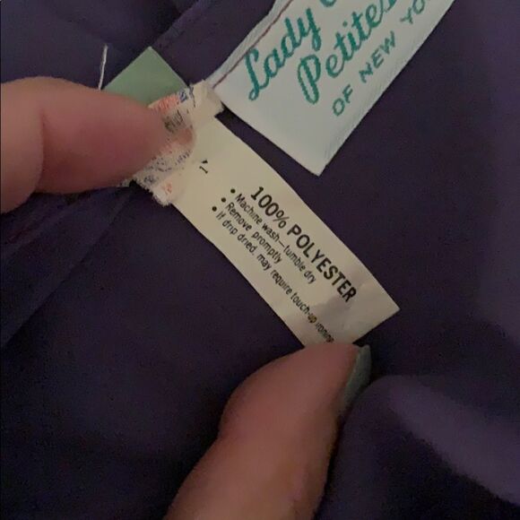 Vtg 60s/70s Lady Carol purple chiffon dress - Picture 8 of 8